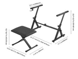 Piano Keyboard Stand and Bench Set, Z Style, Heavy-Duty Digital Piano Music Stand and Seat, 250 lbs V952-ZXGQJPZJDZZX1ZKY7V0