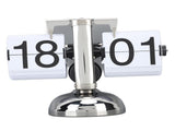 Flip Clock Large Number Battery Powered 304 Stainless Steel Tabletop Retro Flip Clock for Home V1294-YM0710-3115230112013