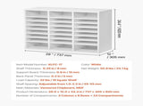 Literature Organizer, 24 Compartments Office Mailbox with Adjustable Shelves, Wooden Mailbox Sorter V952-WJJEKBHB24G905SHCV0