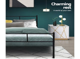 Artiss Bed Frame Double Metal Bed Frame SOL MBED-C-SOL-D-BK