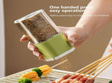 Salt and Pepper Shaker Set with Dose Button - 0.5g per Press - Precise Seasoning Dispensers - Glass V1258-DP02-BOL-208