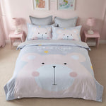 Bear Kids Quilt Cover Set - Single Size V493-SM-S-06