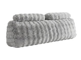 Giselle Wedge Pillow Headboard, Easy Wash Zipper Cover & Anti-Flat Foam, Couch Lumbar Support for HBP-VRNECK-COR-GY-D