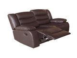 32 Seater Recliner Sofa In Faux Leather Lounge Couch in Brown V43-SET-FAN-3+2-BR