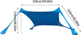 300*300*200CM 2 Poles Beach Tent Shade Canopy with UPF50 Protection Sun Shelter Portable Camping V1107-132-91929-GRN3