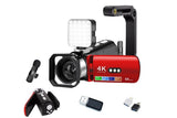 4K Video Camera Camcorder 64MP Vlogging Camera With 28X Digital Zoom for YouTube - Red Pro Version V1263-JX-6747-3