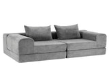 Artiss 5-in-1 Convertible Sofa Bed Floor Mattress Modular Boneless Curved Couch SB-B-COMP-2S-GY