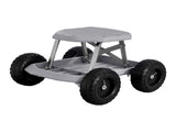 Gardeon Garden Cart Seat with Wheels, Rolling Work Stool with Tool Storage Tray, 440lbs GCT-SEAT-200KG-GY