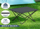 Weisshorn 3pc Camping Table Chair Set Outdoor Folding Aluminium Portable Picnic CAMP-MOON-BKX2-ALUM-40
