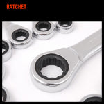 12Pc Ratchet Spanner Set Metric Open & Ring Wrenches 8-19mm CR-V + Rolling Bag V465-NO-SKU-1675062128987340801