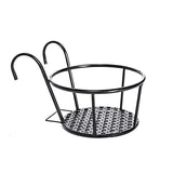 Iron Hanging Flowerpot Portable Flower Pots Metal Garden Flowers Bucket V1294-YM0717-10103124