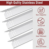 4 Pack Universal Stainless Steel Grill Heat Plates, Flavorizer Bar Replacements for Most Gas Grills, V1189-LC-HW-00488