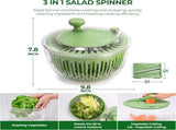 Salad Spinner Large, Vegetables Wash Bowl, Fruits & Herb Lettuce Dryer with 5 Blade Slicer Egg Yolk V1258-DP02-C-1394