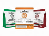 ASMOKE 3-Piece Premium Wood Pellet Variety Pack - Oak, Cherry & Apple V642-XFAS-MIX-WO-PEL-5LBSX3