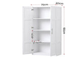 Artiss 2x Buffet Sideboard Cabinet Pantry Hutch Kitchen Storage Organiser White FUR-W-WR03-WH-ABX2