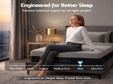 Giselle Single Mattress 26cm Firm Pocket Spring Dual Edge Support Dark Grey MATTRESS-E-CARBON-26-S