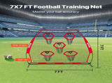 2133.6 x 2133.6mm Football Trainer Throwing Net, Training Throwing Target Practice Net with 5 Target V952-GLQW77YC5KXWQ8XVG001V0