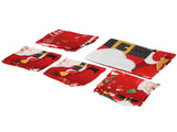 Christmas Tablecloth Chair Covers Set for Home Kitchen Dining Room Festive DecorationRed Santa Claus V1294-YM0901-3117200150211