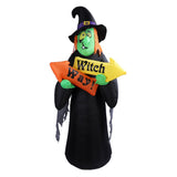 4.4ft Halloween Inflatable Witch Decoration Holiday Blow Up Lighted Witch Yard Lawn Decor for V1294-YM0901-3115240042011
