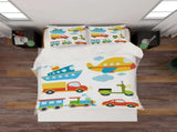 3Pcs/Set Polyester Fiber Quilt Cover Pillowcase Kit Comfortable Household Bedroom Bedding V1294-YM0901-3117200096711