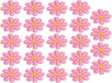 24pcs Flower Iron on Patches, Cute Daisy Flower Patch for Clothes, Sew on Embroidered Applique V1259-DP01-A-3256