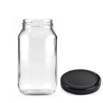 12x 500ml Flint Glass Jars + Twist Lids - Round Food Storage Preserving Jar V238-SUPDZ-39259095597136