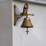 Jesus Pray Hanging Door Bell,ative Christian Home Ornament with Cross, Perfect for Entryway V1366-AZ2-W-26788