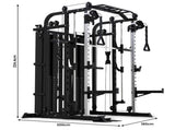 Powertrain 938B Multi-Function Smith Machine Gym Station 160KG Dual Weight Stack Power Rack Cab HYM-JX-938B