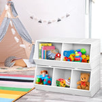 Keezi Kids Toy Box Bookshelf Storage Bookcase Organiser Display Stackable FURNI-G-TOY203-WH