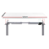 Artiss Standing Desk Motorised 120CM White HASD-114G-GYDF-WHDB-120