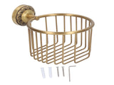Brass Antique Toilet Roll Holder Punch Free Stable Wall Mount Paper Towel Rack for Bathroom V1294-YM0626-3112220089411