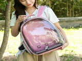 Expandable Travel Cat Backpack Carrier Polarized Tinted Bubble Window Pet Backpack Pink V1263-JX-6857