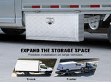 Underbody Truck Box, 30"14"16" Pickup Storage Box, Heavy Duty Aluminum Diamond Plate Tool Box with V952-CDK301416INCH2LT5V0