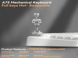 SOLAKAKA A75 75% Gasket Mechanical Keyboard Tri-Mode Hot-Swap Knob XFF3-KYA75-BK