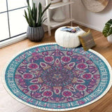 SOGA 120cm Mandala Area Rug for Living Room Lounge, Bedroom, Anti-slip Doormat, Home Decor CARPETYH02LGE