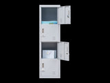 4-Door Vertical Locker for Office Gym Shed School Home Storage V63-832521