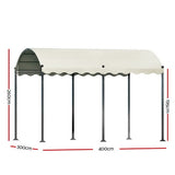 Instahut Gazebo Marquee 4x3m Outdoor Event Wedding Tent Camping Party Shade Iron Art Canopy Beige GAZEBO-IR-DO-HF-4X3-BG-AB