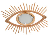 Nordic Makeup Mirror Rattan Woven Eye Shape Wall Hanging Mirror for Home Hotel Bathroom Decoration V1294-YM0523-3115210209611