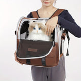 Cat Backpack Carrier - Lightweight, Foldable, Shape-Retaining Travel Bag for Cats and Small Dogs up V1232-MBB002
