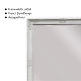 French Provincial Ornate Mirror - White - Free Standing 50cm x 170cm V292-MIRR-FRN017