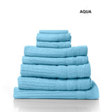 Royal Comfort Eden Egyptian Cotton 600 GSM 8 Piece Towel Pack Aqua ABM-231919