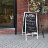 P&P Rustic Wooden Double-Sided Chalkboard Sign for Indoor & Outdoor Use V767-XJJ38-GY-CX-S-V1