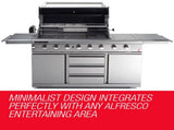 EuroGrille 8 Burner Outdoor BBQ Grill Barbeque Gas Stainless Steel Kitchen Commercial V219-COKBBQEUGABR8