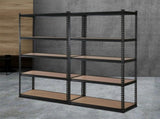 Giantz 2x1.8M Garage Shelving Warehouse Rack Pallet Racking Storage Shelve Black WR-E-9X18-BKX2