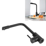 G1/2 Thread Wash Basin Sink Water Faucet Hot and Cold Water Tap for Bathrooom Kitchen Black V1294-YM0901-3112210014911