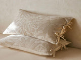 Linen Cotton Pillowcase Pair with Tie Closure Floral Pillow Covers 48x74cm V888-ELOSUNG54962-3