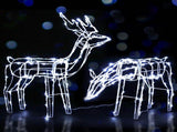 Jingle Jollys Christmas Lights 2 Pcs Reindeers 200 LED Decorations XMAS-MOT-2DEERS-MOV-WH