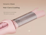 Pink Portable Cordless Hair Curler - USB-C Rechargeable Automatic Hair Waver with Ceramic Barrel & V888-ELOSUNG32836
