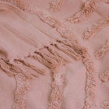 J Elliot Home Zen Luxury Fringe Throw 130 x 160cm Clay Pink V442-IDC-THROW-ZEN-CLAYPINK-RE