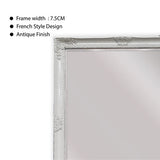 French Provincial Ornate Mirror - WHITE - X Large 100cm x 190cm V292-MIRR-FRN004